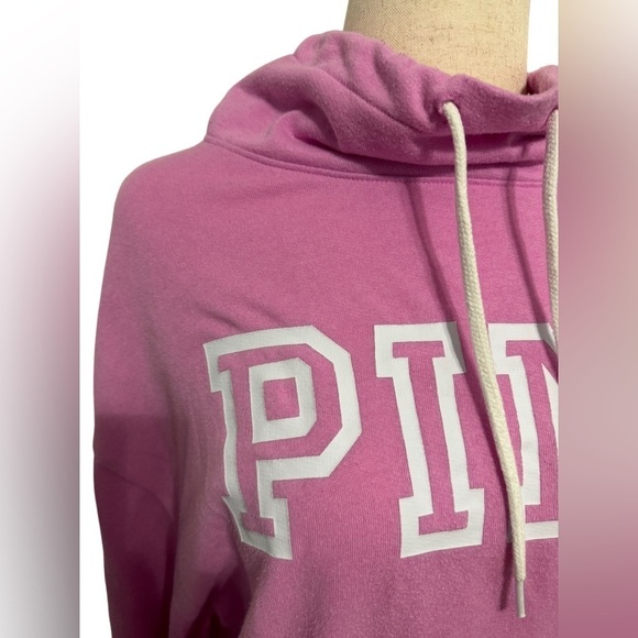 BUNDLE ITEM 3 for $25 Deal Victoria's Secret Pink Campus Long Sleeve Hoodie Pink - Picture 2 of 6